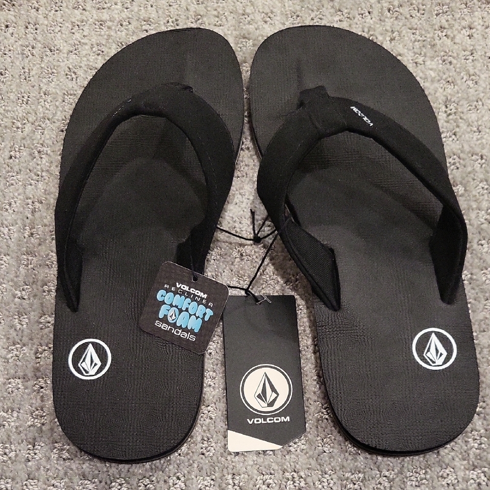 Volcom Men's Black Flip-Flops